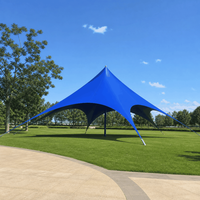 Tente extensible de paysage à installation rapide avec kit d'ancrage au sol pour festivals en plein air