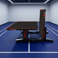 Table de tennis de table pliable professionnelle avec roues auto-ouvrantes, table mobile de qualité tournoi, matériau MDF