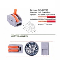 Assortiment de connecteurs à levier pour fils 28-12 AWG, kit de borniers isolés à raccordement rapide pour câblage électrique domestique