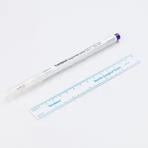 POPU Permanent Make Up Mini Skin Surgical Marker With Paper Ruler