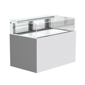 Base de mármore para gavetas comercial, cooler de vidro com base de mármore sobremesa deli