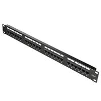Panel de Conexión de Datos de Fibra Óptica Cat6/Super Cat6, Compatible con OEM/ODM, 12/24/48 Puertos, para Montaje en Pared de 19'', Equipo de Red