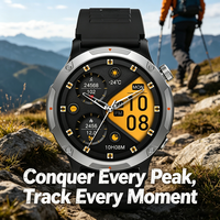 Reloj Inteligente AMOLED de 1.43 Pulgadas con GPS Integrado, Doble Pago, Brújula, Barómetro, Seguimiento de Actividad Física Durante Todo el Día, Reloj Inteligente Deportivo para Exteriores