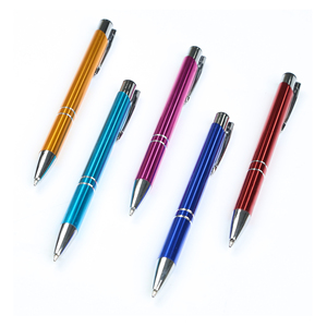 Promotion Advertising Gift Metal Ballpoint <b>Pen</b> with Custom UV Printing Logo Stock Available Factory Delivery for 1.0mm Oily Ink - Product Image 1