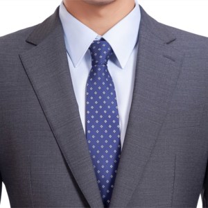 ファッショナブルなメンズビジネススーツ ダークグレー 無地 ノッチドラペル 通気性 プラスサイズ 純毛 エレガント - Product Image 5