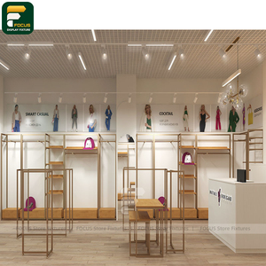 ชั้นวางเสื้อผ้าติดผนังด้านข้างสำหรับร้านค้าปลีก - Product Image 1