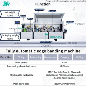 Machine à bordurer automatique haute vitesse 5 fonctions <span class=keywords><strong>pour</strong></span> la production de meubles de bureau, armoires et portes - Product Image 2