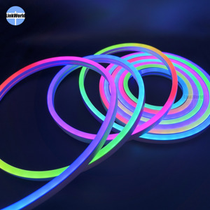 Bande lumineuse néon RGB flexible <span class=keywords><strong>12V</strong></span> 24V numérique RGBIC adressable, contrôle par application, étanche, décoration de chambre à coucher, extérieur, bande néon intelligente - Product Image 1