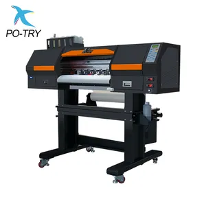 PO-TRY alta precisione 60cm 2 4 testine di stampa DTF stampante automatica trasferimento di calore tessile macchina prinazione