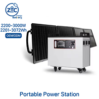 Commandes d'échantillons bienvenues : Station d'alimentation solaire portable 2200W 3000W pour extérieur et pêche, avec batterie au fer