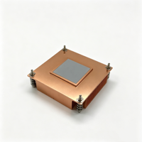 Refroidisseur de processeur de serveur passif 95W pour Intel LGA1700-1U1C, dissipateur thermique tout en cuivre avec ailettes en cuivre de 0,35 mm d'épaisseur, sans ventilateur, radiateur