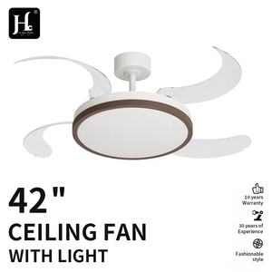 Ventilateur de plafond LED invisible rétractable de haute qualité, personnalisable, pour l'intérieur, 42W, 42 pouces, ABS, 4 pales, avec télécommande - Product Image 3