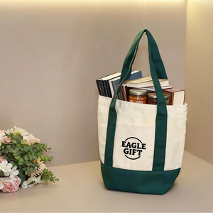 Sacs fourre-tout en coton durables de grande capacité, imprimés en sérigraphie, style unisexe tendance - Product Image 1