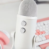 Microphone à condensateur USB Logitech Blue Yeti, 4 directrices polaires, micro de studio Blue VO!CE pour enregistrement et streaming