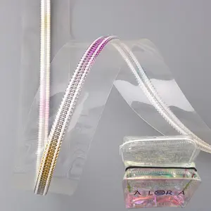 Zipper Factory Wholesale Transparent PVC Zipper Tape Sewing Accessories PVC Nylon Zipper For Makeup Bag