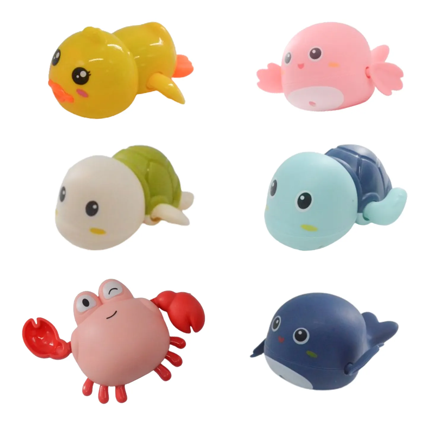 New Hot Sale Summer Baby Bathtub Floating Wind-up Cute Animal Swimming Pool Games Water Play Set Bath Toys for Kids