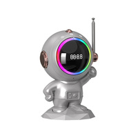 Robot espacial adorable con IA, altavoz, radio, chat de voz, canto, iluminación LED RGB para control por voz, juguete tecnológico creativo para niños