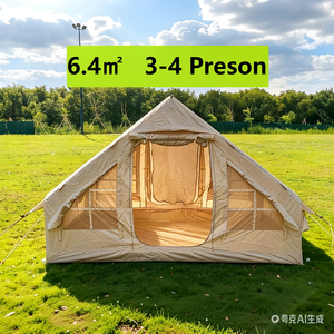 Carpa Inflable para Acampar al Aire Libre con Tela Oxford Reforzada, Portátil, Impermeable, de Montaje Automático, con Columnas de Aire, para 4 Personas - Product Image 1