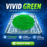 QE4021 Granulés de masterbatch vert brillant, résistants aux UV, ignifuges et aux produits chimiques, qualité moulage EVA, ISO9001