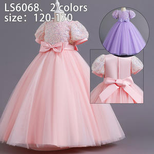 Длинное платье принцессы для девочек, вечернее платье с блестками на день рождения, свадьбы, выпускного вечера, элегантная одежда, детское платье для крещения, платье для представлений для детей - Product Image 3