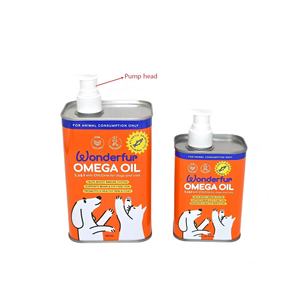 卸売 深海オキアミ魚油、250ml/500ml/1リットル 鉄缶入り、猫、犬、ペット用、ポンプヘッド付き、金属容器 - Product Image 6