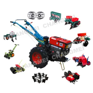 2wd Muti-Functionele 10pk Farm Walking Tractor Cultivator Cultivator Adores Met Goedkope Prijs 10pk Lopen Tractor Met Roterende Helmstok