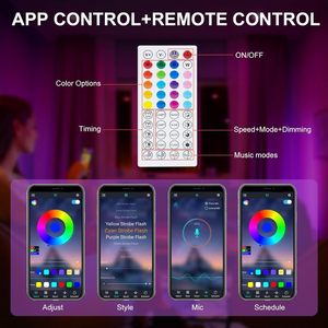 <b>Smart</b> Cuttable Plastic LED Strip <b>Light</b> 12LEDs/m 20m/roll*2 RGB Color Change APP Control with Remote Control - Product Image 4