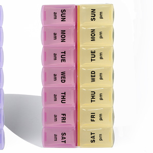 Portable Pillbox 14 Compartments Mini Size 7 Day Supply Reusable Medicine Organizer With Lid For Daily Medication Storage - Product Image 4