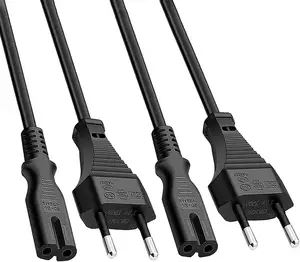 Euro European EU-Stecker 2.5A 220V AC-Verlängerung kabel 2-poliges Netz kabel mit IEC C7-Anschlussende
