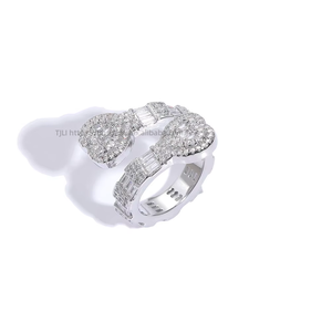 Bague en forme de cœur, ouverture irrégulière, ajustable, pour l'index, pour femmes - Product Image 5
