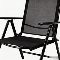 Chaise de pêche d'extérieur légère et portable à cadre métallique, prix de gros, chaise pliante inclinable de plage réglable en 7 positions