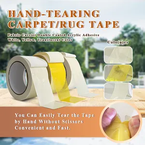 Tùy chỉnh nhiệm vụ nặng nề có thể tháo rời màu vàng trắng rõ ràng dính Double Sided rug Tape cho thảm