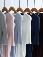 T-shirt tricoté uni pour femme, col rond, manches courtes, basique, doux, pour l'été, vente en gros