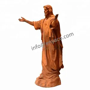 Statue di Gesù ornamentali da giardino religioso, statue di scultura a grandezza naturale da esterno di grandi dimensioni della Vergine