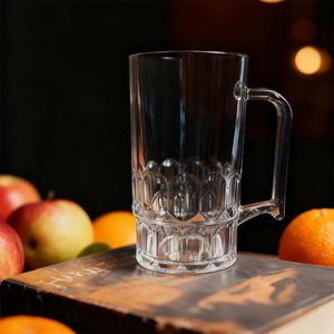 Gobelets à vin et à bière en plastique PC transparents personnalisés OEM 12/16 oz, écologiques, avec poignées - Prix direct usine - Product Image 3