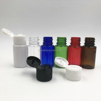 Bouteille en plastique transparente PET avec bouchon à rabat blanc pour emballage cosmétique, 10 ml, 15 ml, 20 ml, 25 ml, 30 ml, 50 ml, 60 ml, 100 ml, 120 ml