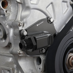 Bevinsee AN10 <span class=keywords><strong>Turbo</strong></span> Black K Series Cadena de retorno de aceite Drenajes Catch Can Cadena de distribución Cubierta de placa tensora para <span class=keywords><strong>Honda</strong></span> K20 <span class=keywords><strong>K24</strong></span> - Product Image 2