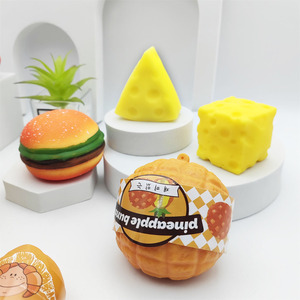 Juguete Antiestrés de TPR con Forma de Piña, Croissant y Hamburguesa, de Rebote Lento, Venta al por Mayor - Product Image 4