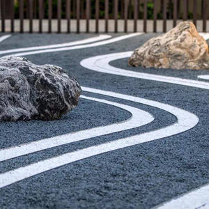 หินภูมิทัศน์สไตล์ญี่ปุ่นสีเทาดำ25.00กก. ของตกแต่งสวนสไตล์สวนอาคารสวนแห้งด้วยหินบด - Product Image 4