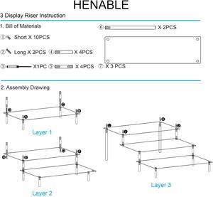 Exhibidores Acrílicos Transparentes de 3 Niveles, 2 Piezas, para Perfumes, Alimentos, <span class=keywords><strong>Amiibo</strong></span>, Figuras y Cupcakes - Organizador de Mesa - Product Image 6