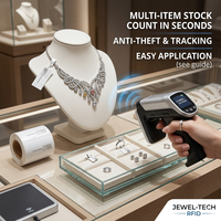 Étiquette RFID UHF pour bijoux, étiquette intelligente imperméable, autocollant imprimable pour bagues, montres, suivi