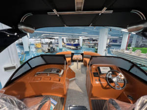 Nuevo Bote Pontón Kinocean de Aluminio Personalizado de 22 Pies con Motor y Baño, Lancha Rápida Deportiva de Lujo Tritoon de Fibra de Vidrio <span class=keywords><strong>en</strong></span> <span class=keywords><strong>Venta</strong></span> - Product Image 5