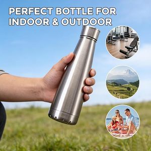 Botella de Agua de Acero Inoxidable Aislada de 450 ml (15 oz) con Logotipo Personalizado, Reutilizable, de Doble Pared, con Forma de Botella de <span class=keywords><strong>Cola</strong></span>, Vaso de Viaje - Product Image 4