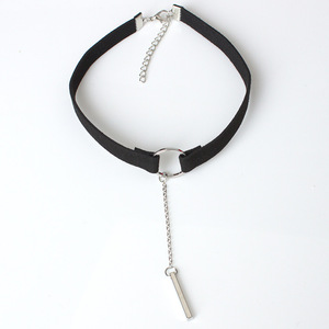 Gargantilla de moda Barra cuadrada colgante Harajuku vintage encaje terciopelo cinta Collar corto gargantilla gran oferta - Product Image 2