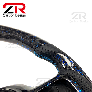 Accessoires intérieurs de voiture personnalisés en fibre de carbone forgée et cuir véritable pour volant de <span class=keywords><strong>Ford</strong></span> <span class=keywords><strong>Raptor</strong></span> <span class=keywords><strong>F</strong></span>-150 F150 XLT F250 2024 - Product Image 4