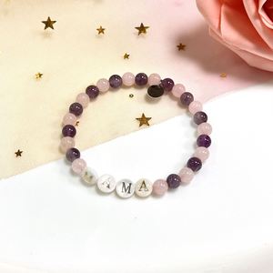 Natural Stone <b>Bracelet</b> Colorful Glass Beaded Reiki Infused Exclusive Laser Engraved Logo Custom Sample Making - Product Image 4