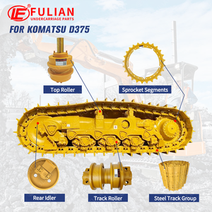 Part-part <span class=keywords><strong>Undercarriage</strong></span> <span class=keywords><strong>Bulldozer</strong></span> <span class=keywords><strong>D375</strong></span>: Idler, Track Link Assembly, Bottom Roller, Sprocket, Top Roller untuk Komatsu - Product Image 2