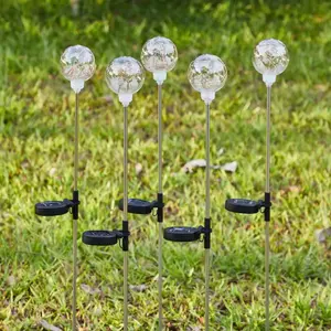 Solar Garden Lawn Stake Light Outdoor Ball Reed Light Waterproof IP65 Copper Wire Solar Light Decor Walkway Yard Christmas Path