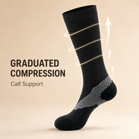 Chaussettes de sport de compression montantes pour femme, antidérapantes, avec soutien du mollet, pour la course, le fitness, la corde à sauter et l'entraînement, automne-hiver