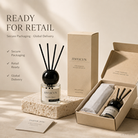 Coffret Cadeau Diffuseur à Bâtonnets Personnalisé 50ml, Lot de 3 Parfums Mixtes, Parfum d'Ambiance Marque Blanche pour la Vente au Détail, Spas, Hôtels et Boutiques